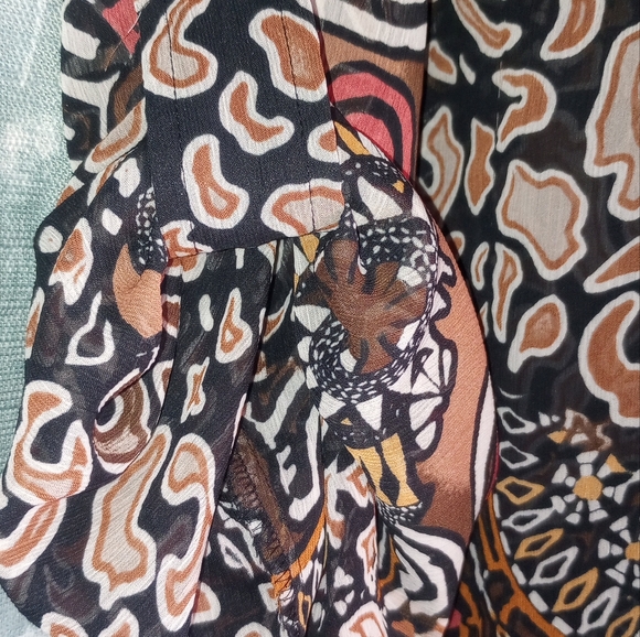 Ruby Rd geometric print long sleeve bottom down shirt dress size 18w - Picture 6 of 14